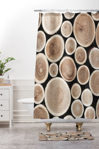 Ingrid Beddoes Timber 4 Shower Curtain And Mat