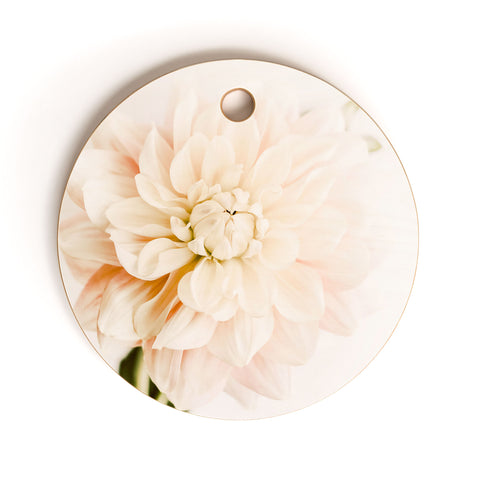 Ingrid Beddoes Vanilla Truffle Dahlia Cutting Board Round