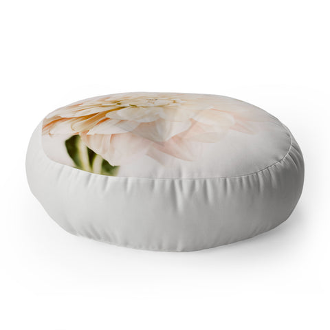 Ingrid Beddoes Vanilla Truffle Dahlia Floor Pillow Round