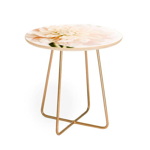 Ingrid Beddoes Vanilla Truffle Dahlia Round Side Table