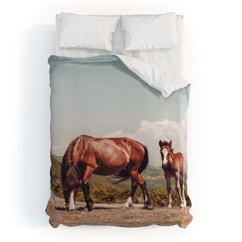 Ingrid Beddoes Wild Horses Horse Photography Duvet Cover