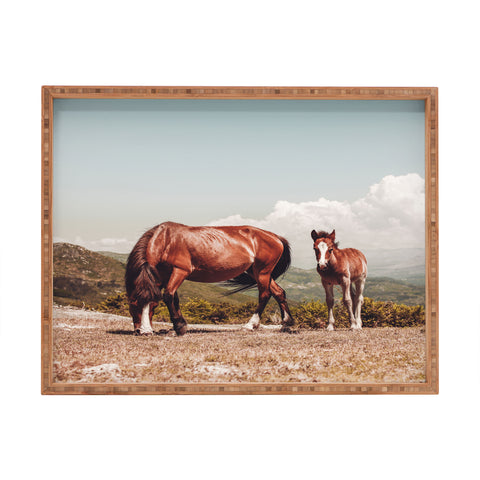 Ingrid Beddoes Wild Horses Horse Photography Rectangular Tray