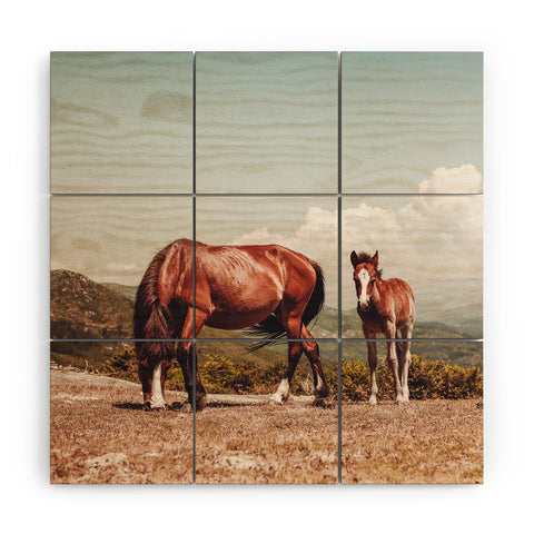 Ingrid Beddoes Wild Horses Horse Photography Wood Wall Mural