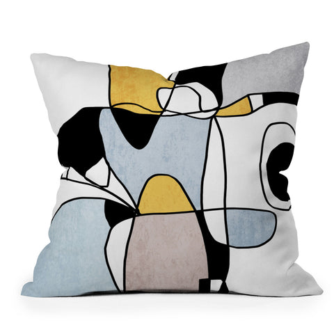 Irena Orlov Abstract Line Art 14 Throw Pillow