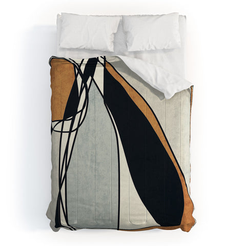 Irena Orlov Abstract Line Art 17 Comforter