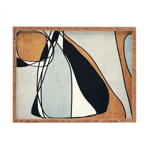 Irena Orlov Abstract Line Art 17 Rectangular Tray