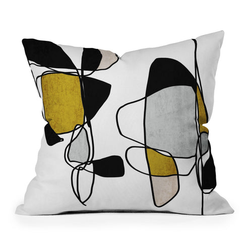 Irena Orlov Abstract Line Art 7 Throw Pillow