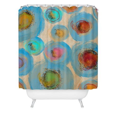 Irena Orlov Abstract Spring Flowers Shower Curtain