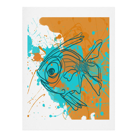 Irena Orlov Aqua Fish Art Print