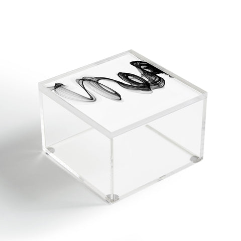 Irena Orlov Black and White Modern Minimal 87 Acrylic Box
