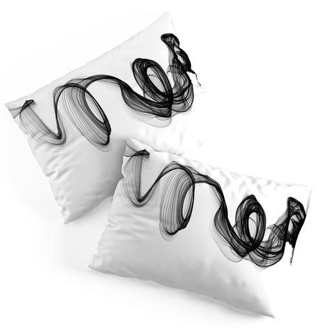 Irena Orlov Black and White Modern Minimal 87 Pillow Shams