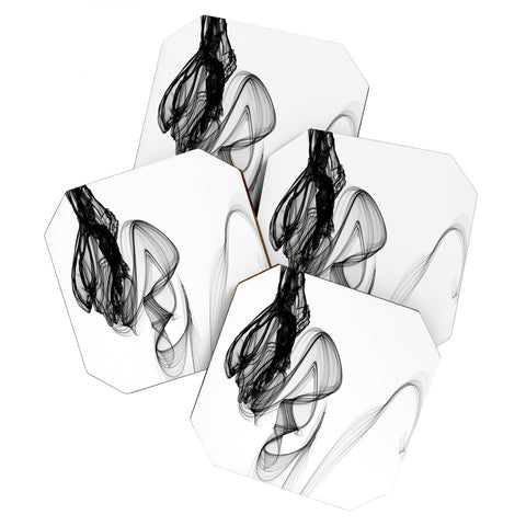 Irena Orlov Black and White Modern Minimal 88 Coaster Set