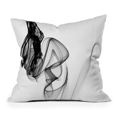 Irena Orlov Black and White Modern Minimal 88 Throw Pillow
