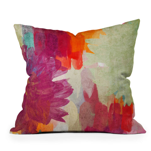 Irena Orlov Colorful Summer Blooms II Throw Pillow