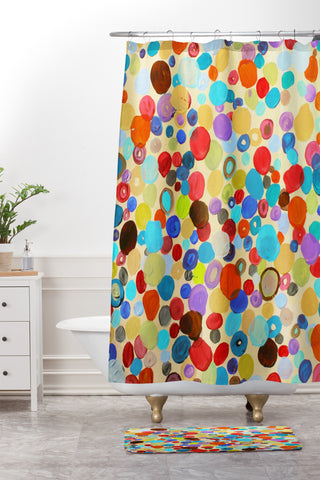 Irena Orlov Concentric And The Eccentric Shower Curtain And Mat