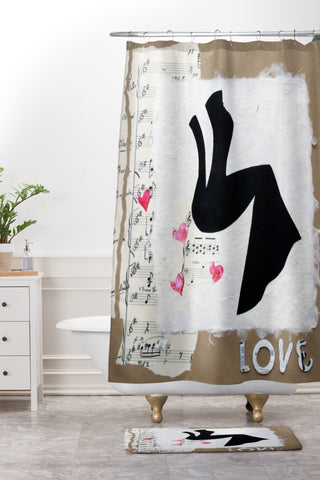 Irena Orlov Love And Music Shower Curtain And Mat