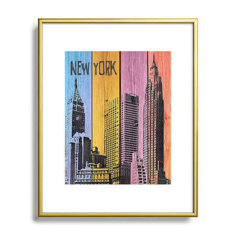Irena Orlov New York Downtown Metal Framed Art Print