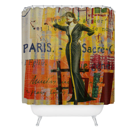 Irena Orlov Paris Fashion 2 Shower Curtain