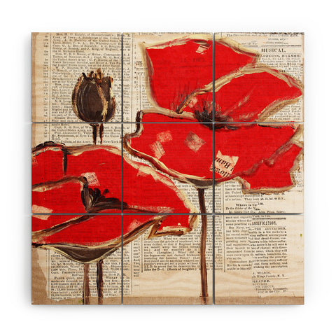 Irena Orlov Red Perfection Wood Wall Mural