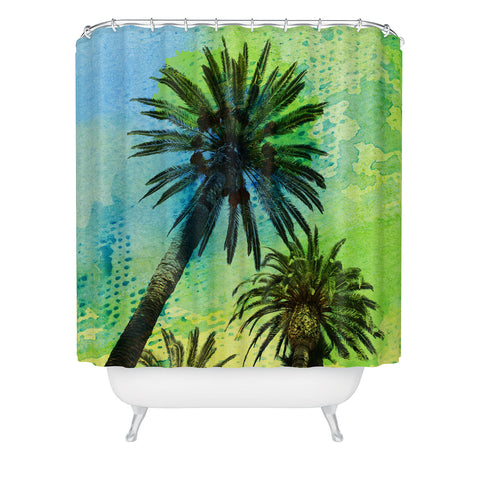 Irena Orlov Two Palm Trees Shower Curtain