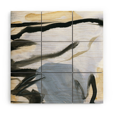 Iris Lehnhardt abstract and minimal 2 Wood Wall Mural
