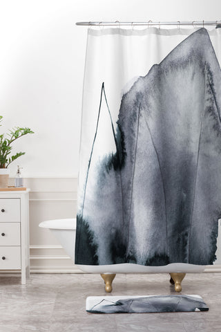Iris Lehnhardt abstract form Shower Curtain And Mat