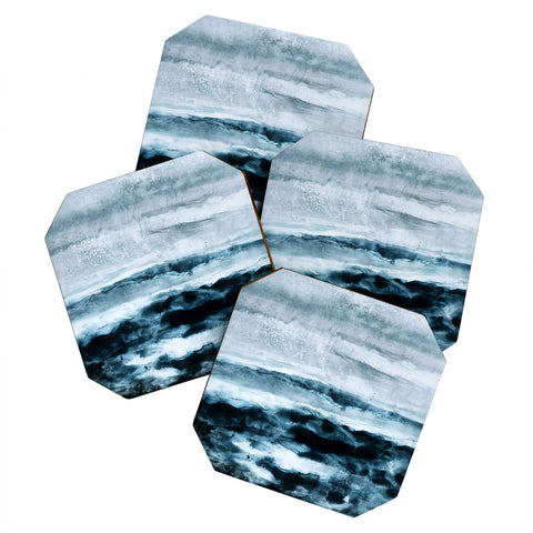 Iris Lehnhardt abstract waterscape Coaster Set