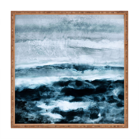Iris Lehnhardt abstract waterscape Square Tray