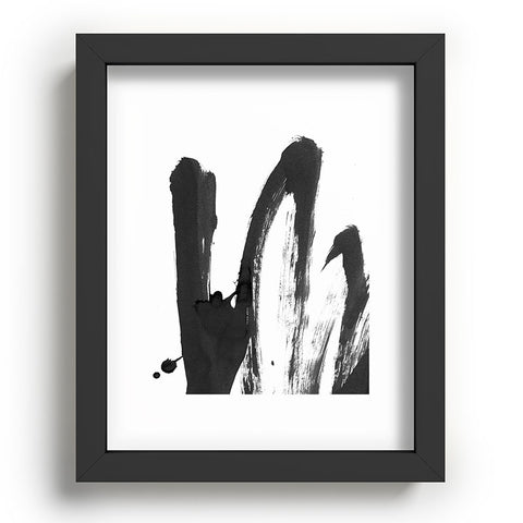 Iris Lehnhardt b and w strokes 4 Recessed Framing Rectangle