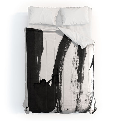 Iris Lehnhardt b and w strokes 4 Comforter