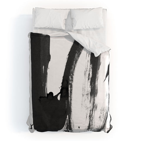 Iris Lehnhardt b and w strokes 4 Duvet Cover