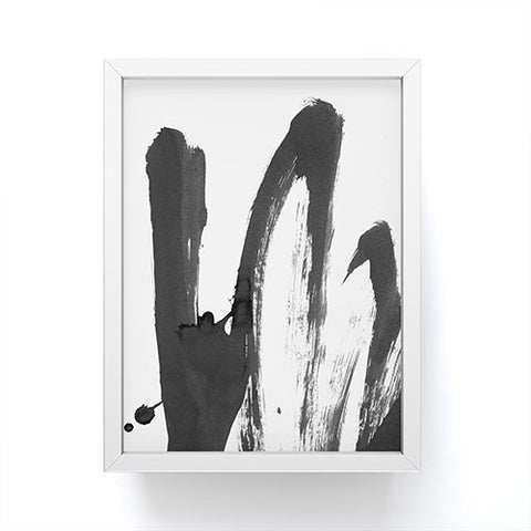 Iris Lehnhardt b and w strokes 4 Framed Mini Art Print