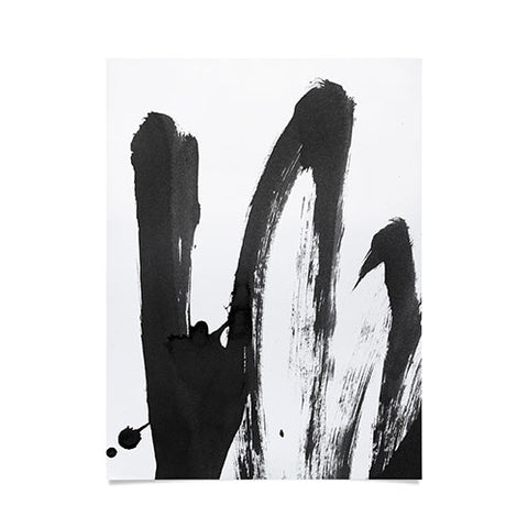 Iris Lehnhardt b and w strokes 4 Poster