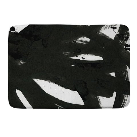 Iris Lehnhardt black on white 1 Memory Foam Bath Mat