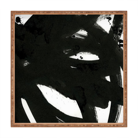 Iris Lehnhardt black on white 1 Square Tray
