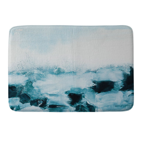 Iris Lehnhardt blue landscape Memory Foam Bath Mat
