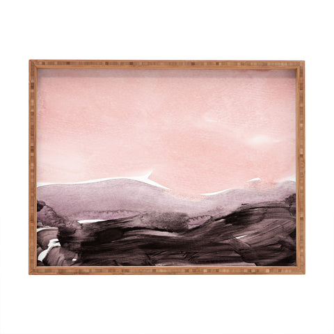 Iris Lehnhardt blush and mauve Rectangular Tray