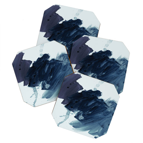 Iris Lehnhardt brushstrokes 11 bluish Coaster Set