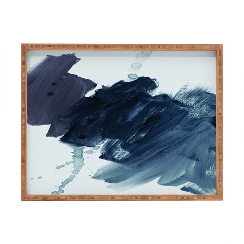 Iris Lehnhardt brushstrokes 11 bluish Rectangular Tray