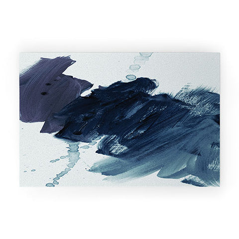 Iris Lehnhardt brushstrokes 11 bluish Welcome Mat