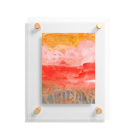 Iris Lehnhardt coral horizon Floating Acrylic Print