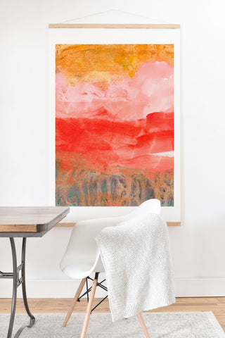 Iris Lehnhardt coral horizon Art Print And Hanger