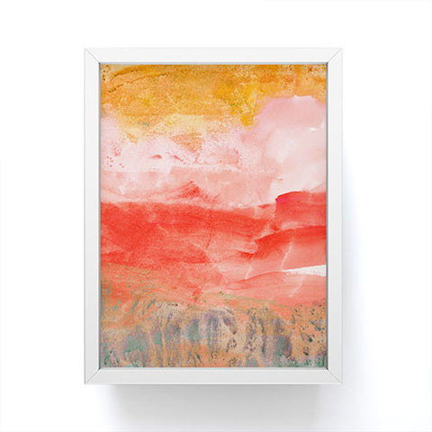 Iris Lehnhardt coral horizon Framed Mini Art Print