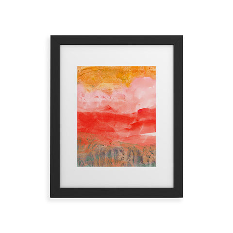 Iris Lehnhardt coral horizon Framed Art Print
