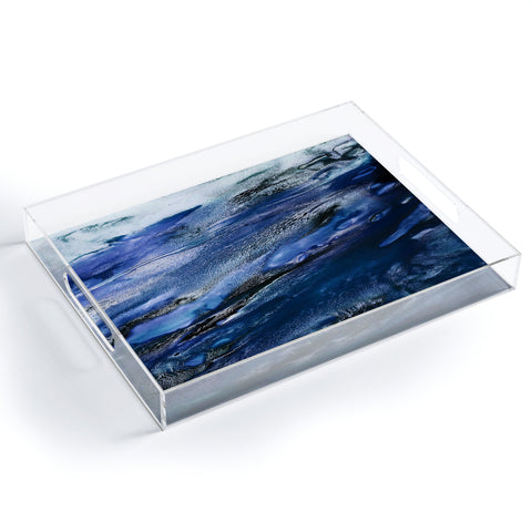 Iris Lehnhardt floating blues Acrylic Tray