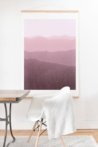 Iris Lehnhardt gradient landscape soft pink Art Print And Hanger