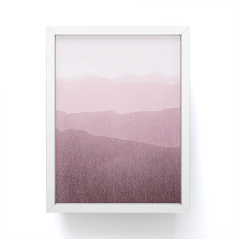 Iris Lehnhardt gradient landscape soft pink Framed Mini Art Print