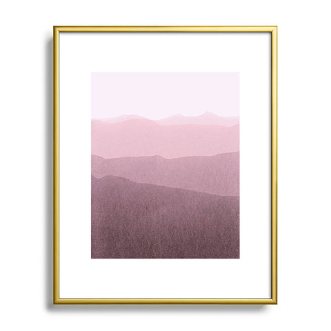 Iris Lehnhardt gradient landscape soft pink Metal Framed Art Print