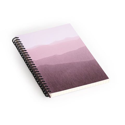 Iris Lehnhardt gradient landscape soft pink Spiral Notebook