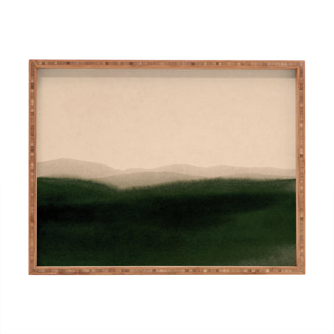 Iris Lehnhardt green hills Rectangular Tray